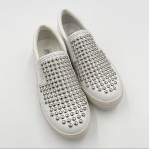Steve Madden White Studded Sneakers
